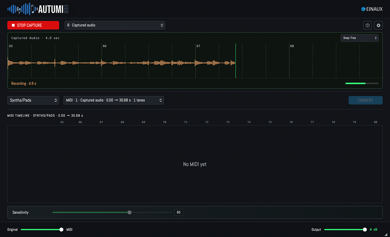 capture ACENTAUR Capture Mode Live Waveform Display