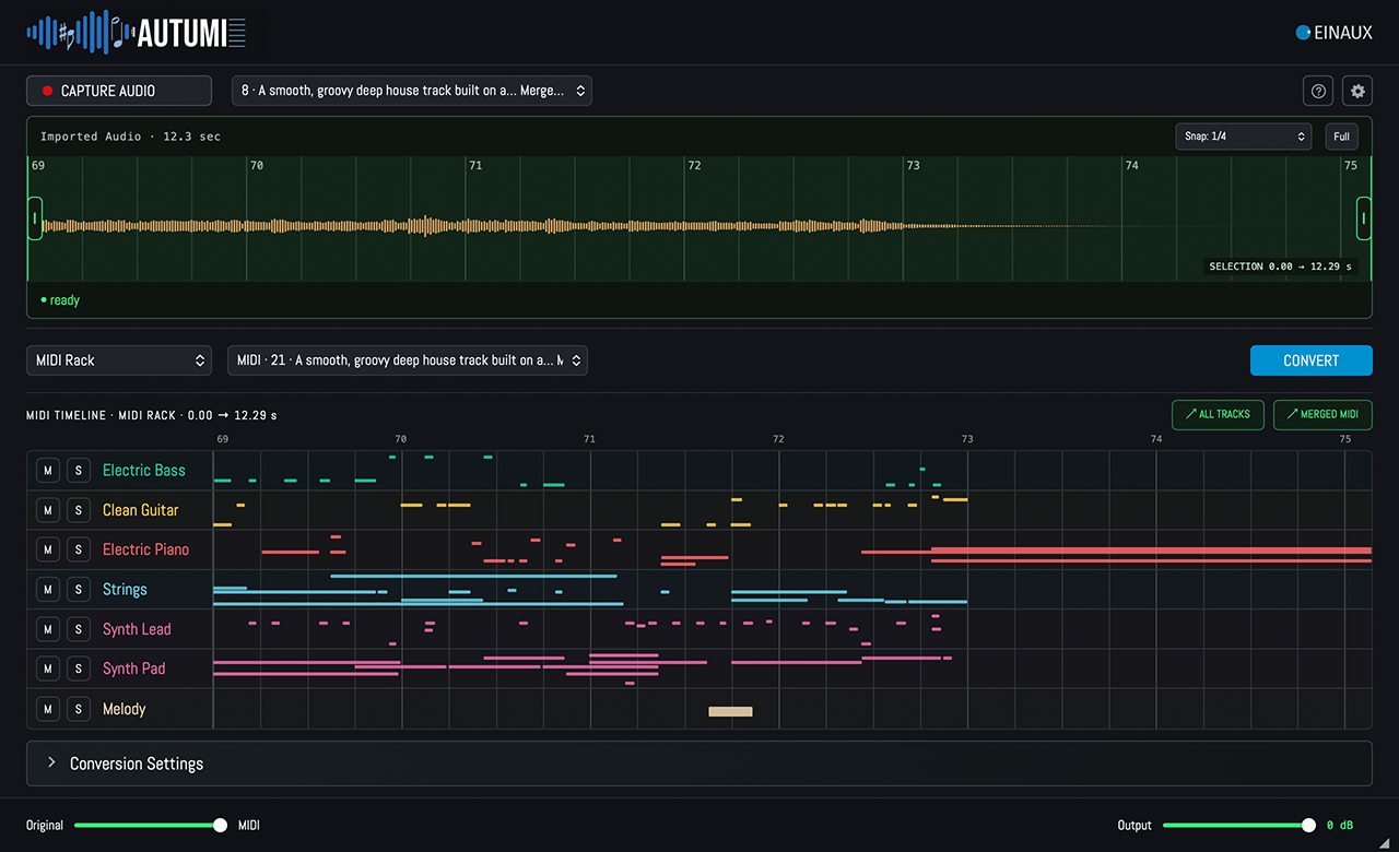 midirack_1 ACENTAUR Capture Mode Live Waveform Display